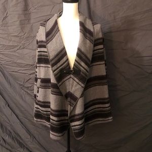 NWT Saville Row Poncho Style Belted Wool Sweater Jacket